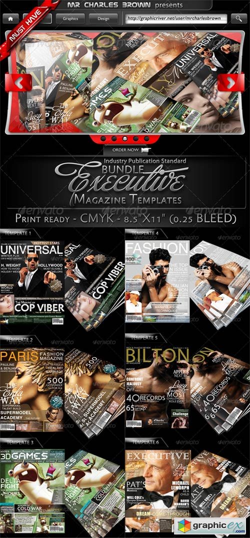 Executive Magazine Cover Templates Bundle