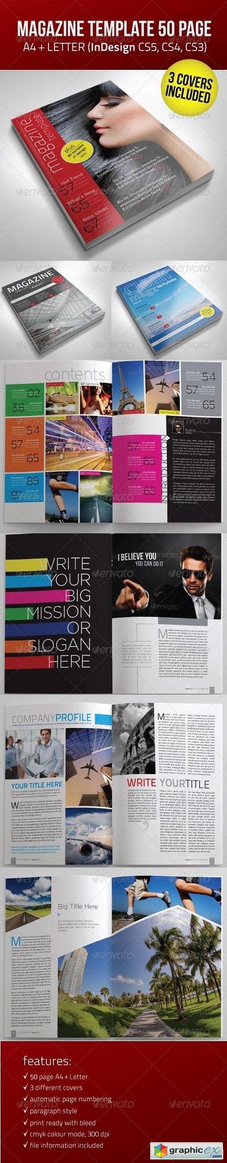 InDesign Magazine Template (50 page)
