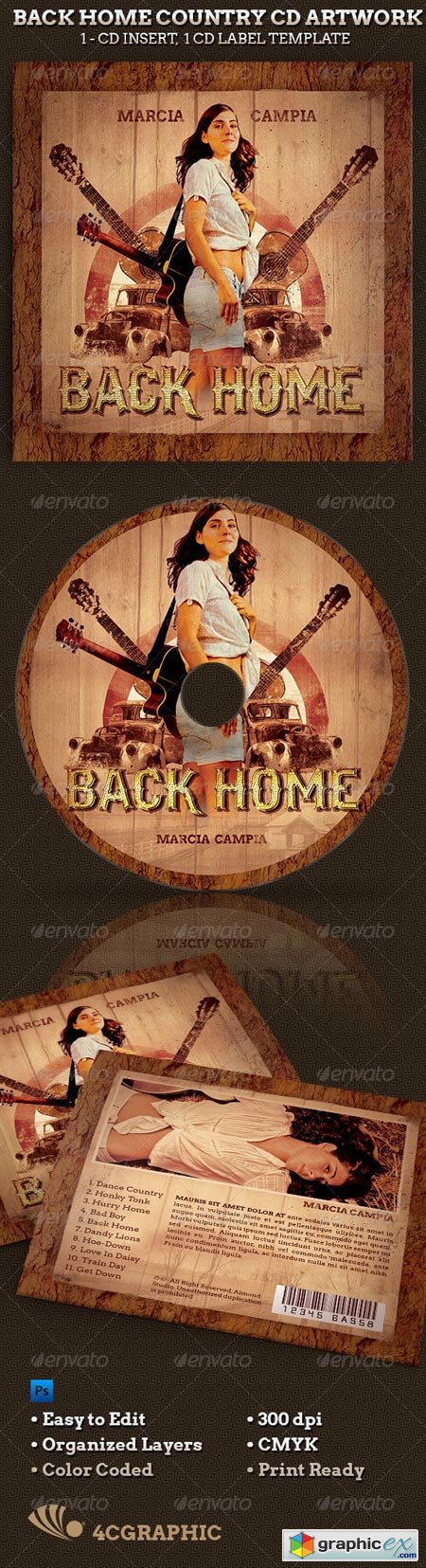 Back Home Country Music CD Artwork 6916154