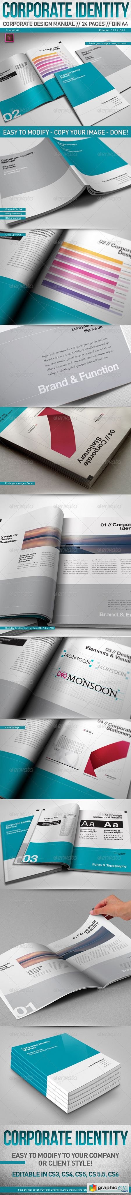 Corporate Design Manual Guide DIN A4 // 24 Pages