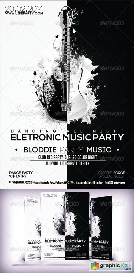 Electronic Music Party Flyer 6913776