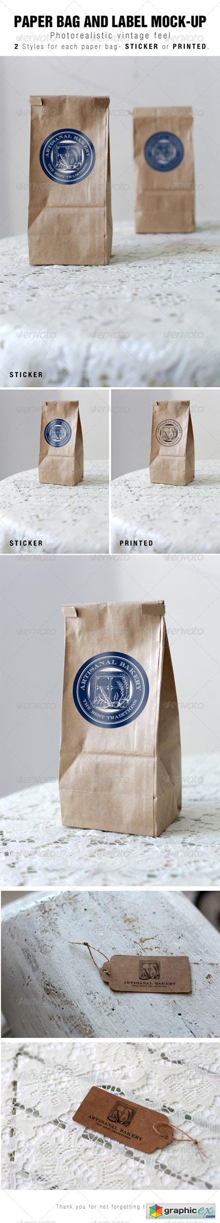 Paper Bag and Label Mock-up 6830128
