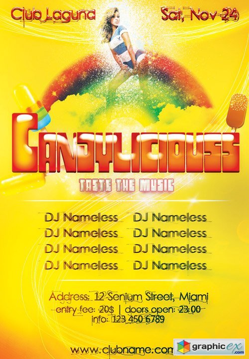 Candyliciouss Flyer/Poster PSD Template