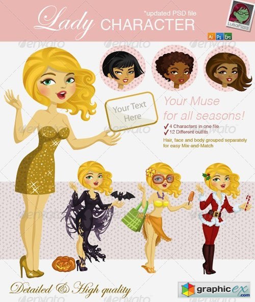 Lady Character for all Seasons 274337
