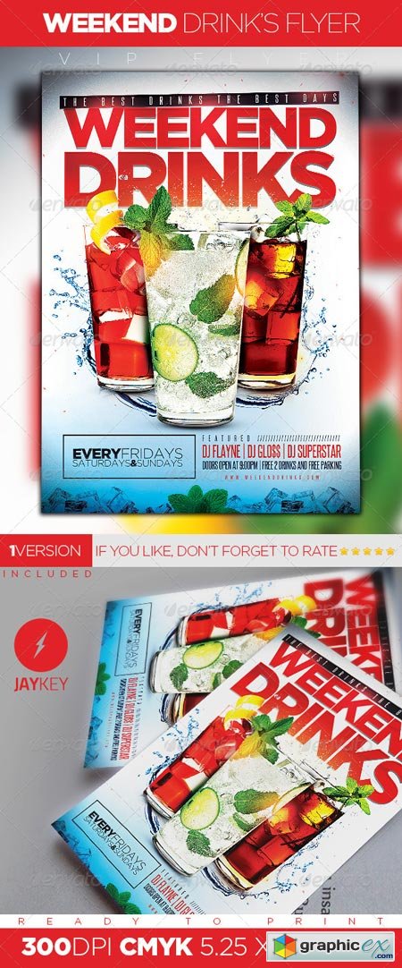 Weekend Drinks Flyer 5899392