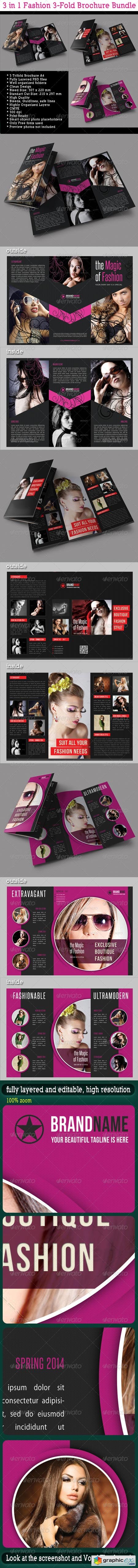 3 in 1 Fashion 3-Fold Brochure Bundle 03 6680758