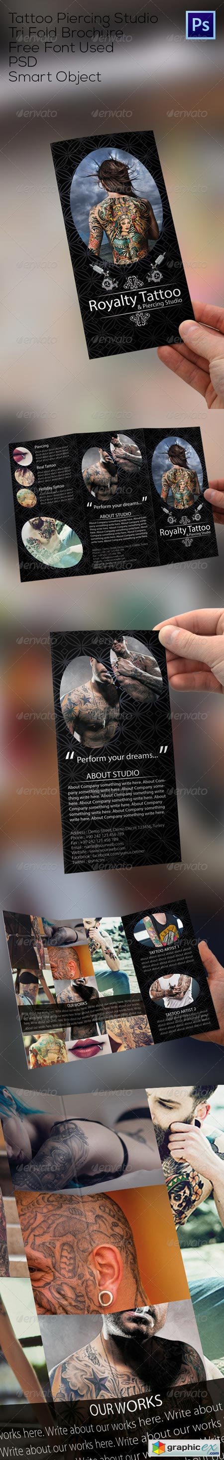 Tattoo Shop Tri Fold Brochure 6620740