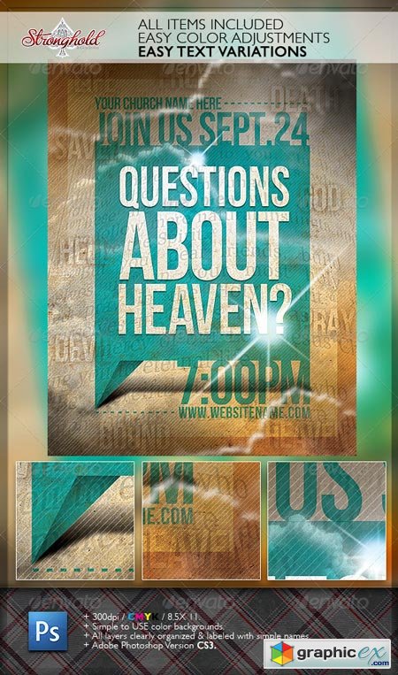 Question&#039;s About Heaven Flyer Template 6556185