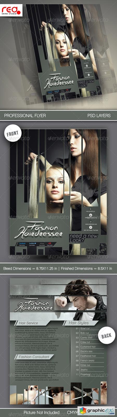 Hair Salons Flyer Template 6558950