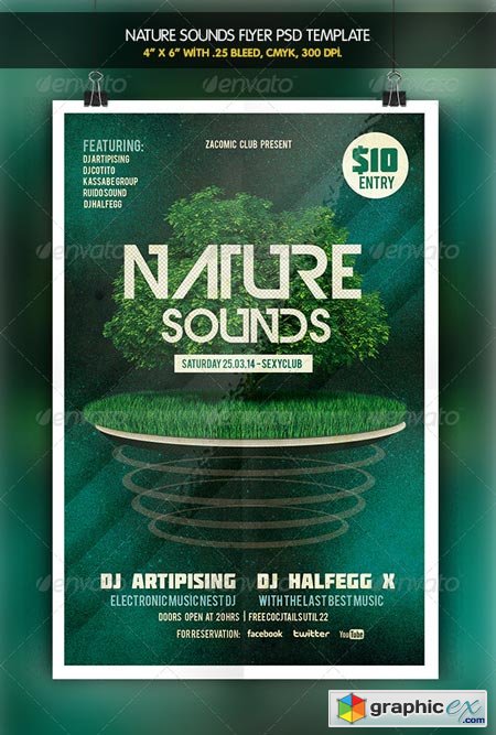 Nature Sounds Party Flyer 6412581