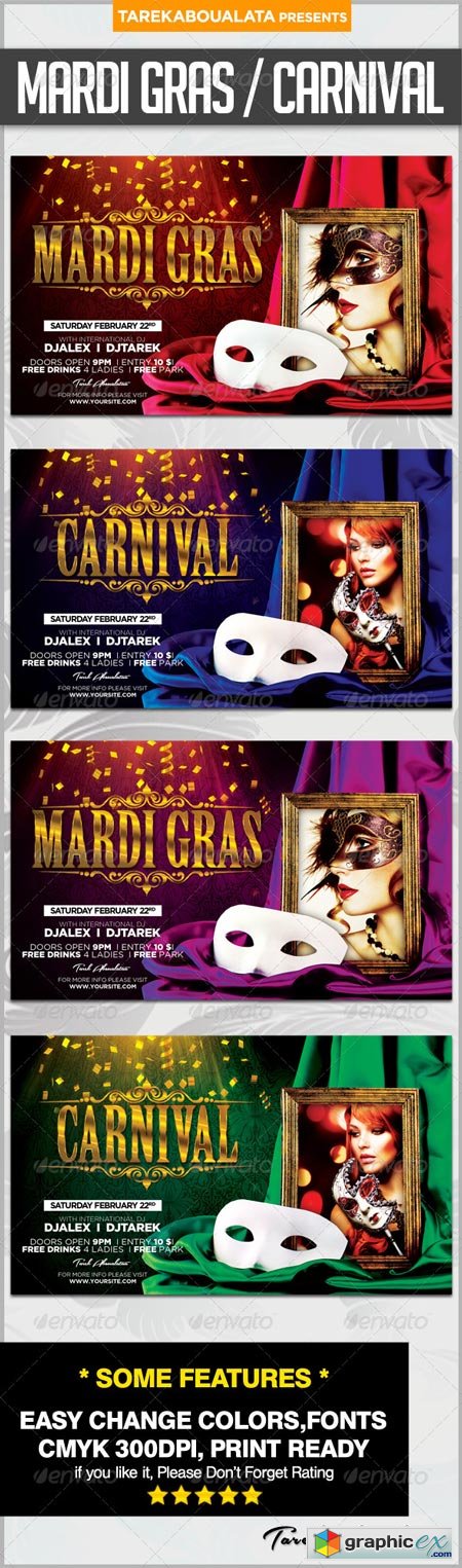 Mardi Gras Carnival Flyer 6482748