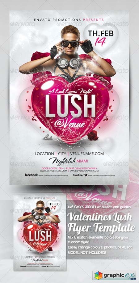 Valentines Lush Flyer Template 3737503