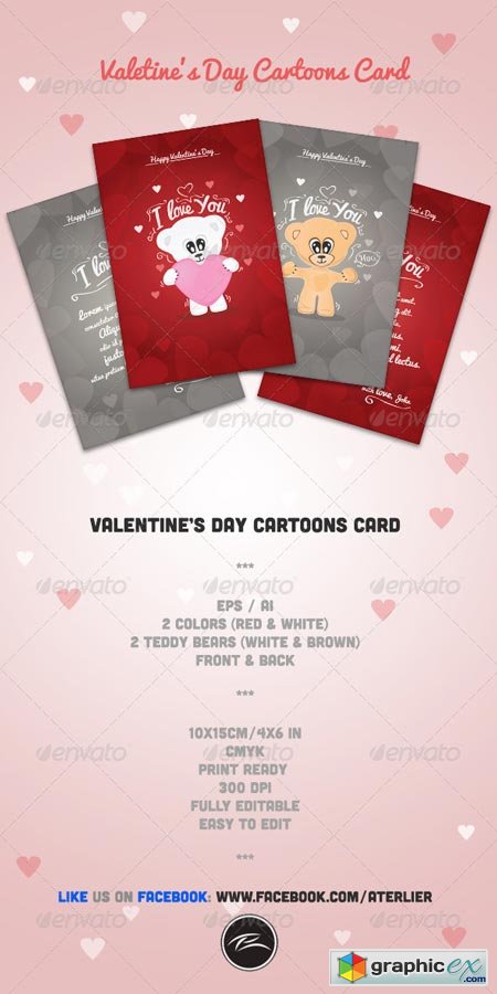 Valentine&#039;s Day Cartoons Card 3864476