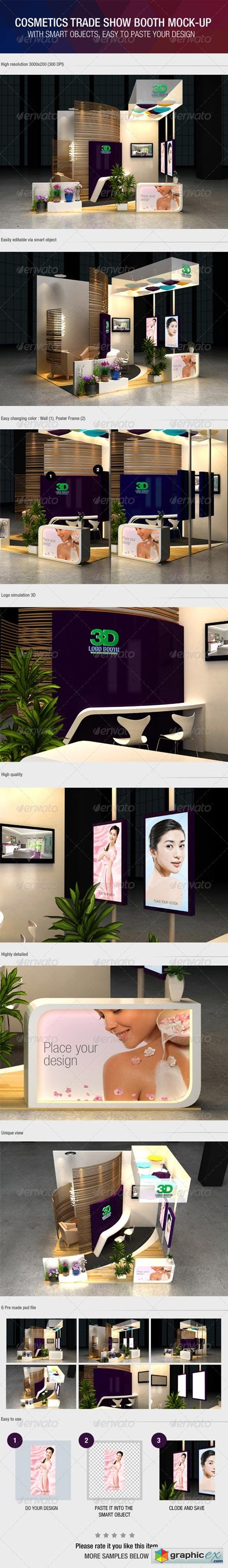 Cosmetics Exhibition Booth Mock-Up 6387882