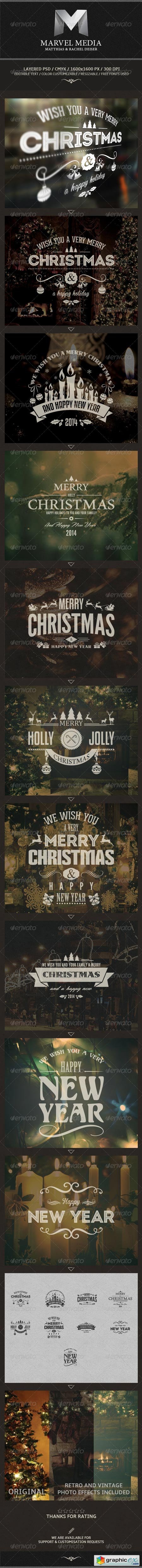 Christmas And New Year Labels 6102211