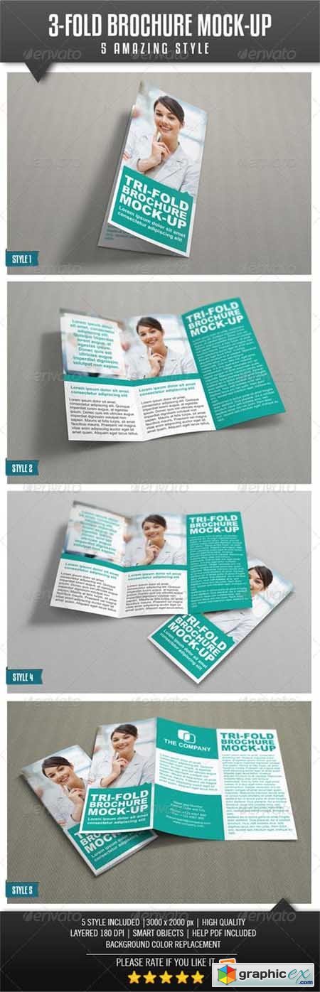 Tri-Fold Brochure Mock-Up Vol.2