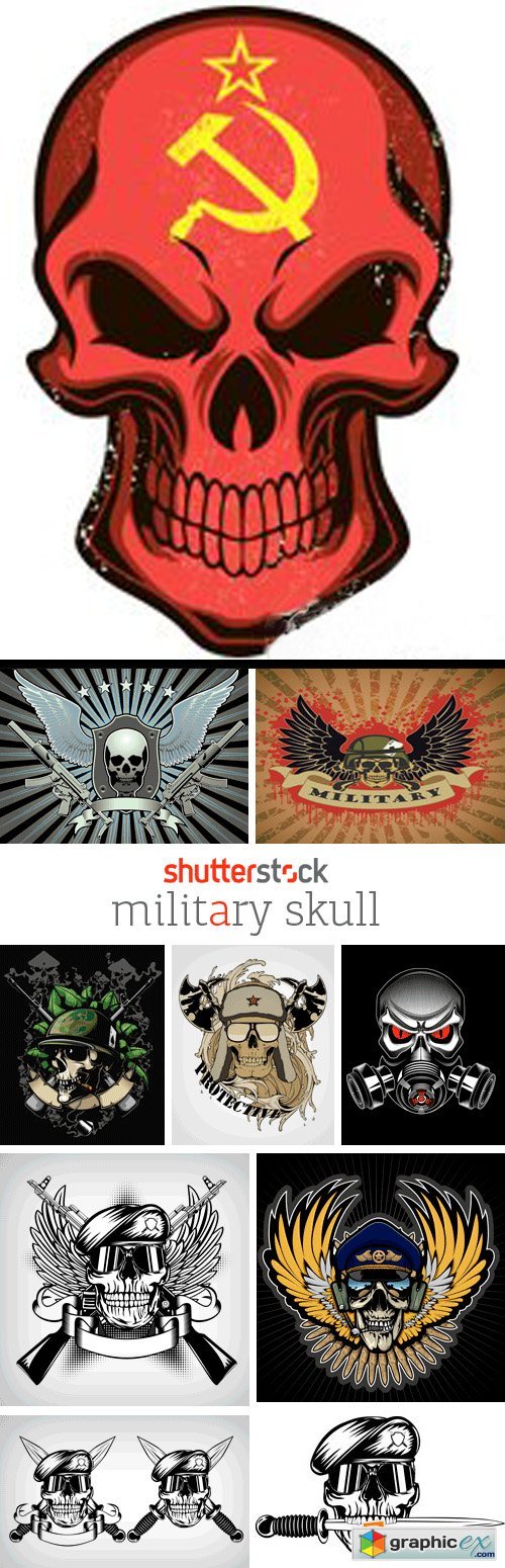 Amazing SS - Military Skull, 25xEPS