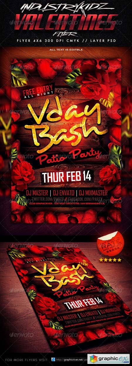 Valentines Day Flyer Template 3738876