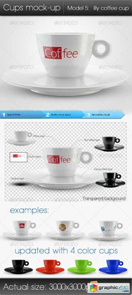 Cups Mock-up Model 5: illy Coffee Cup 573038