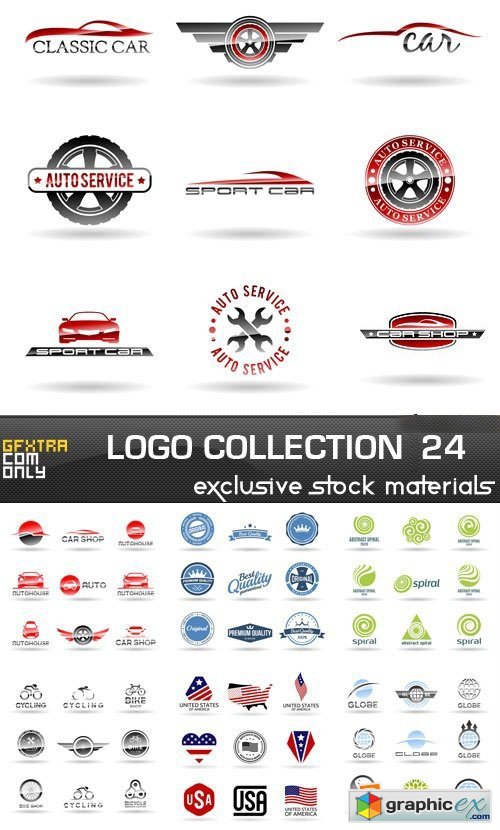 Collection of Logos vol.24, 25xEPS, AI