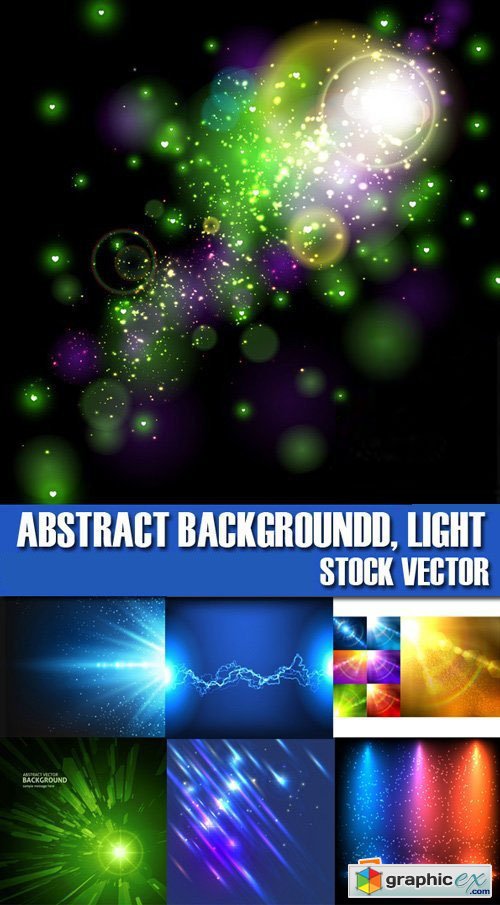 Stock Vectors - Abstract background, light, ray, 25xEps