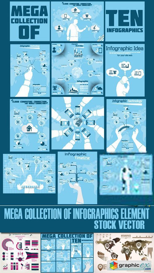 Stock Vectors - Mega Collection of Infographics element, 25xEps