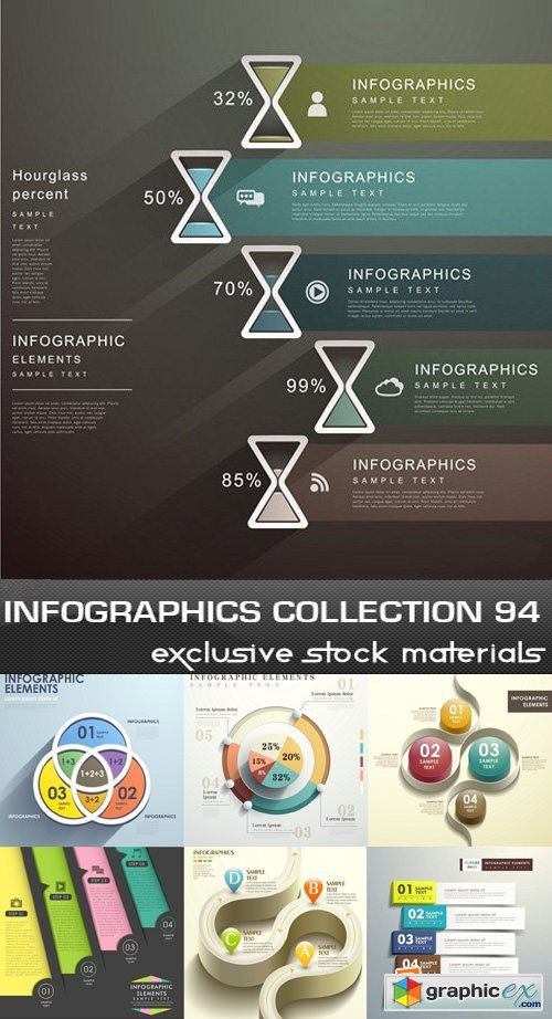 Collection of infographics vol.94, 25xEPS
