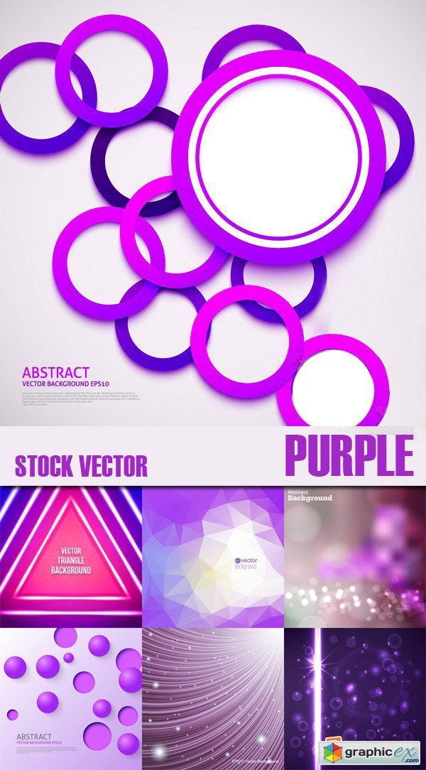 Stock Vectors - Purple Abstract Background, 25xEps