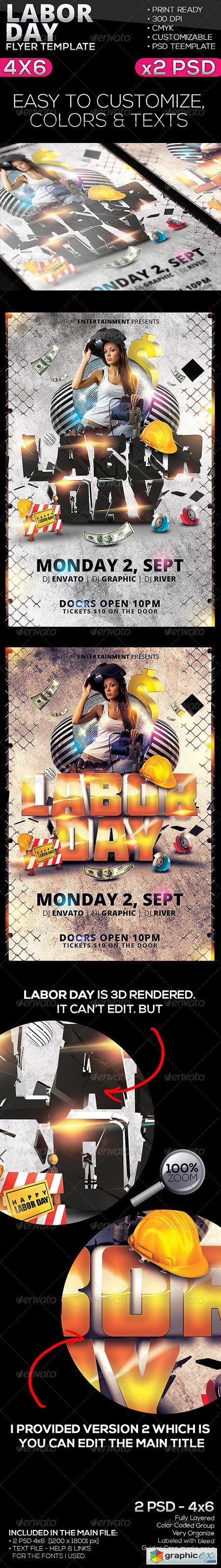 Labor Day Flyer Template 5415310