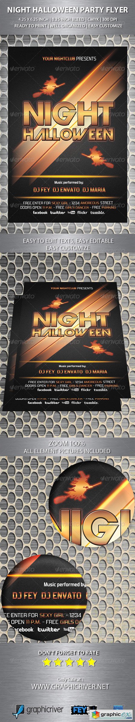 Night Halloween Party Flyer