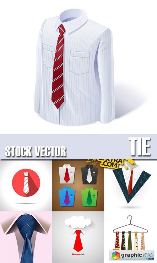 Stock Vectors - Tie, Necktie, 25xEps