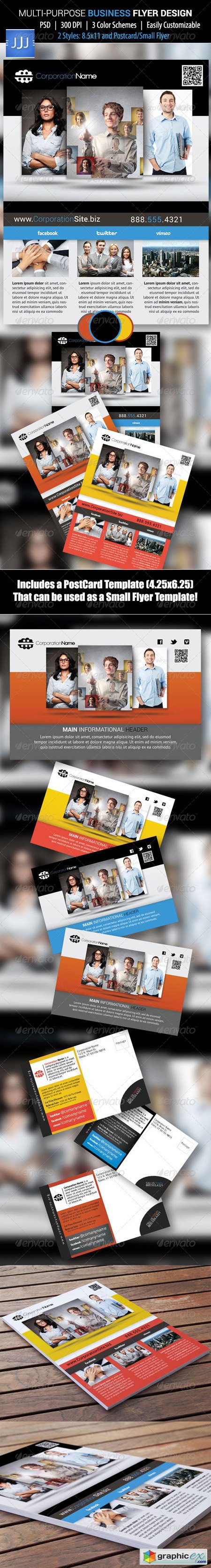Multipurpose Business Flyer 15 with Postcard