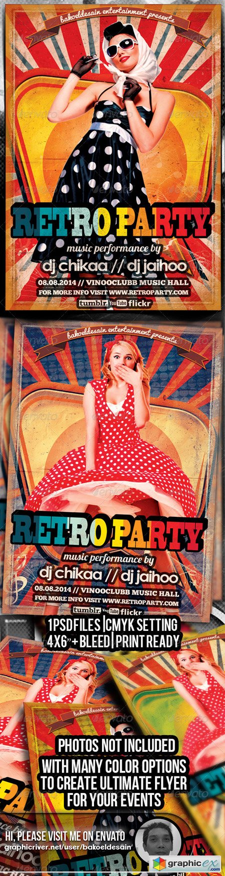 Retro Minimal Party Flyer