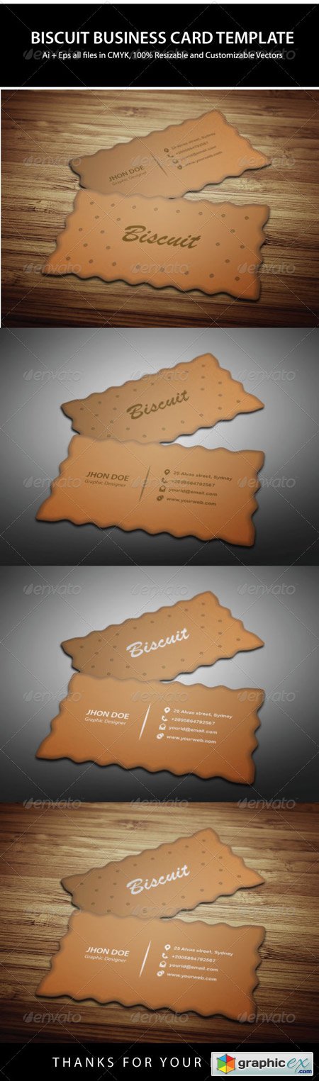 Exclusive Biscuit Business Card Design