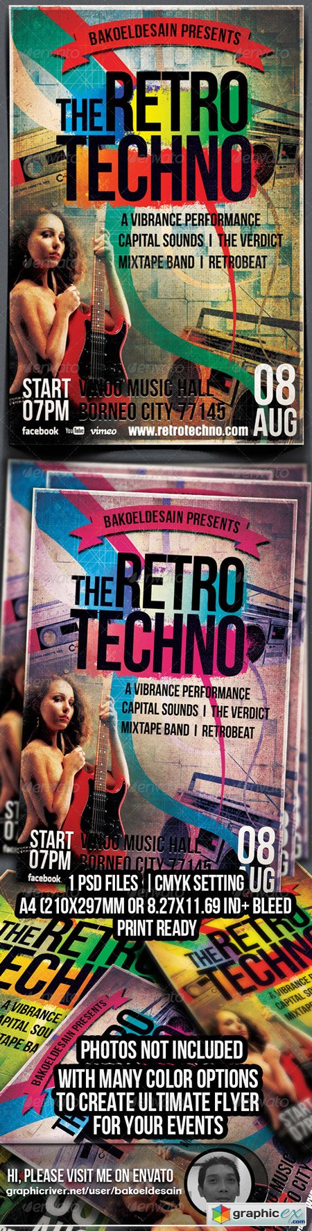 The Retro Techno Music Flyer