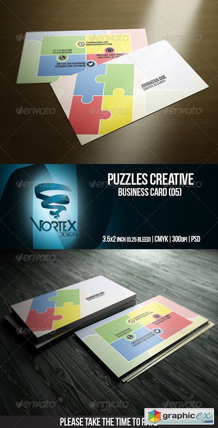Puzzles Creative Business Card