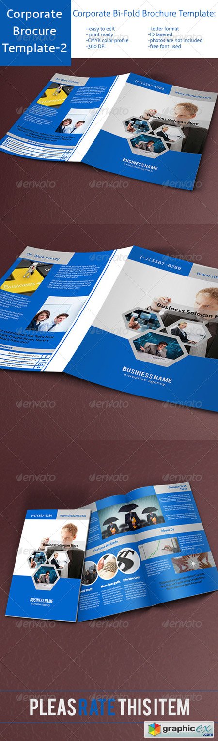Bi-Fold Brochure Template vo-2