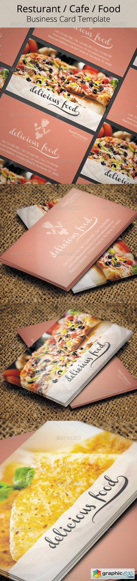 Delicious Food Business Card