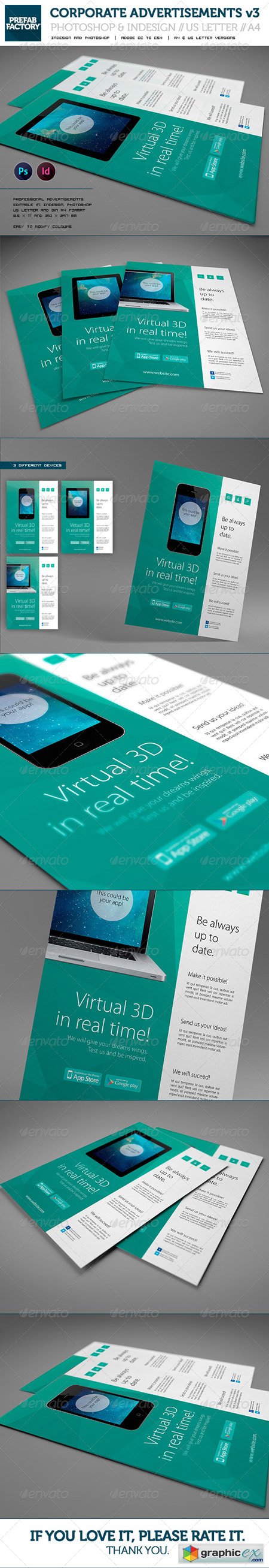 Corporate App Flyer Advertisement Multipurpose