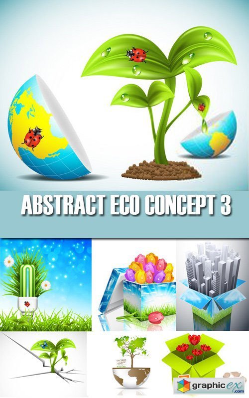 Stock Vectors - Abstract Eco concept 3, 25xEps