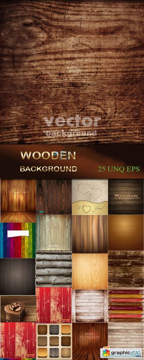 Wooden background, 25xEPS