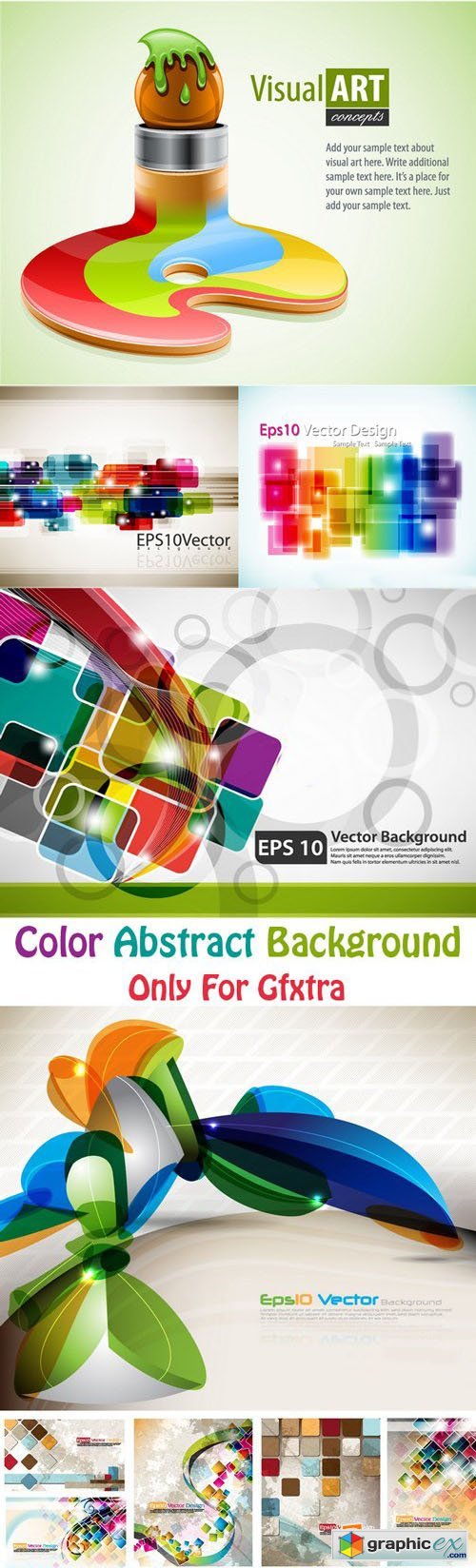 Color Abstract Backgrounds 33xEPS