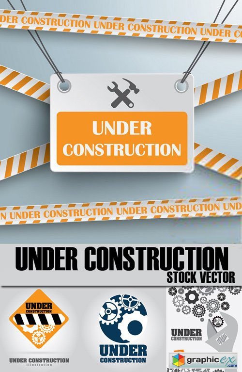 Stock Vectors - Under construction, 25xEps