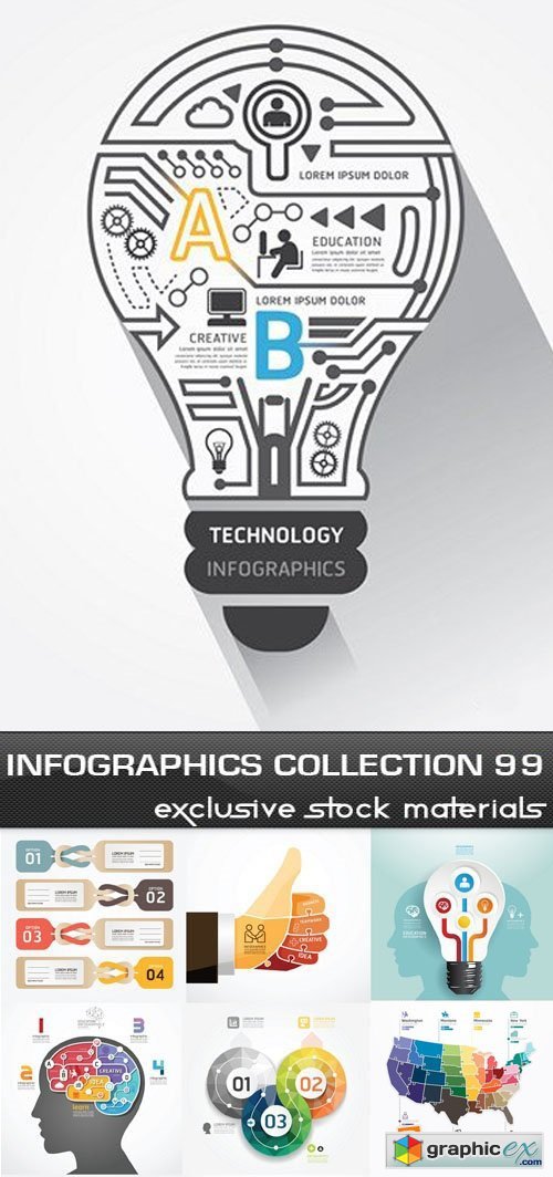Collection of infographics vol.99, 23xEPS