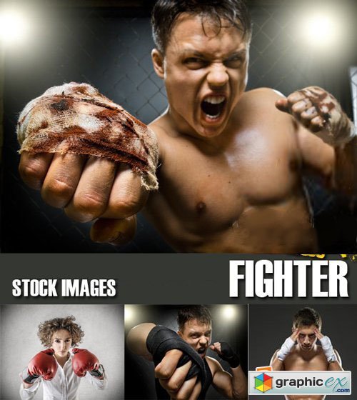 Stock Photos - Fighter & Boxer, 25xJpg