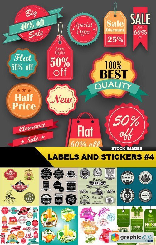 Labels And Stickers #4 - 25 Vector