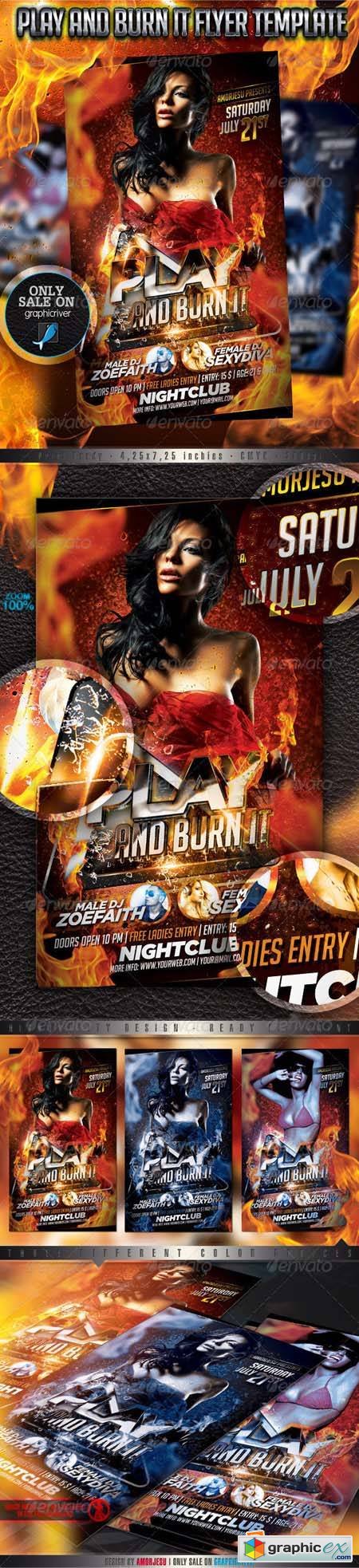Play And Burn It Flyer Template 2642382