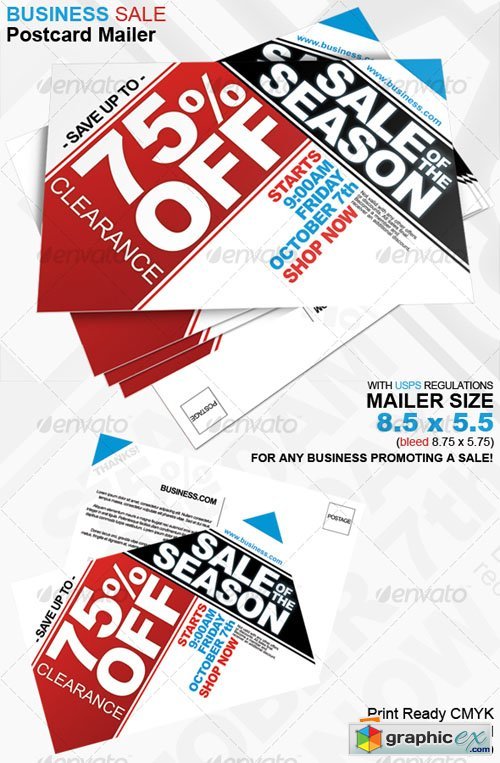 Business Sale Postcard Mailer 8.5 x 5.5 81200