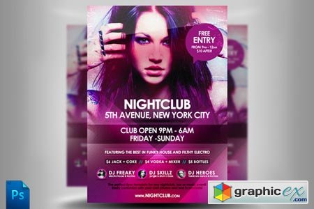 Creativemarket Nightclub Event Flyer Template 69