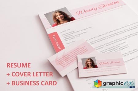 Creativemarket Resume + Cover Letter + B. Card 30713